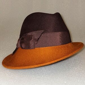 COLDWATER Creek: Two-tone fedora. 100% wool